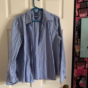 Chaps button down striped shirt.